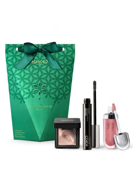 HOLIDAY GEMS glam kit - MAXI MOD volume and definition mascara - WATER eyeshadow - 3D HYDRA lipgloss