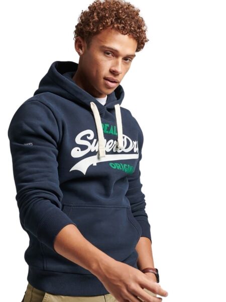 Superdry - Hoodie për meshkuj blu deti